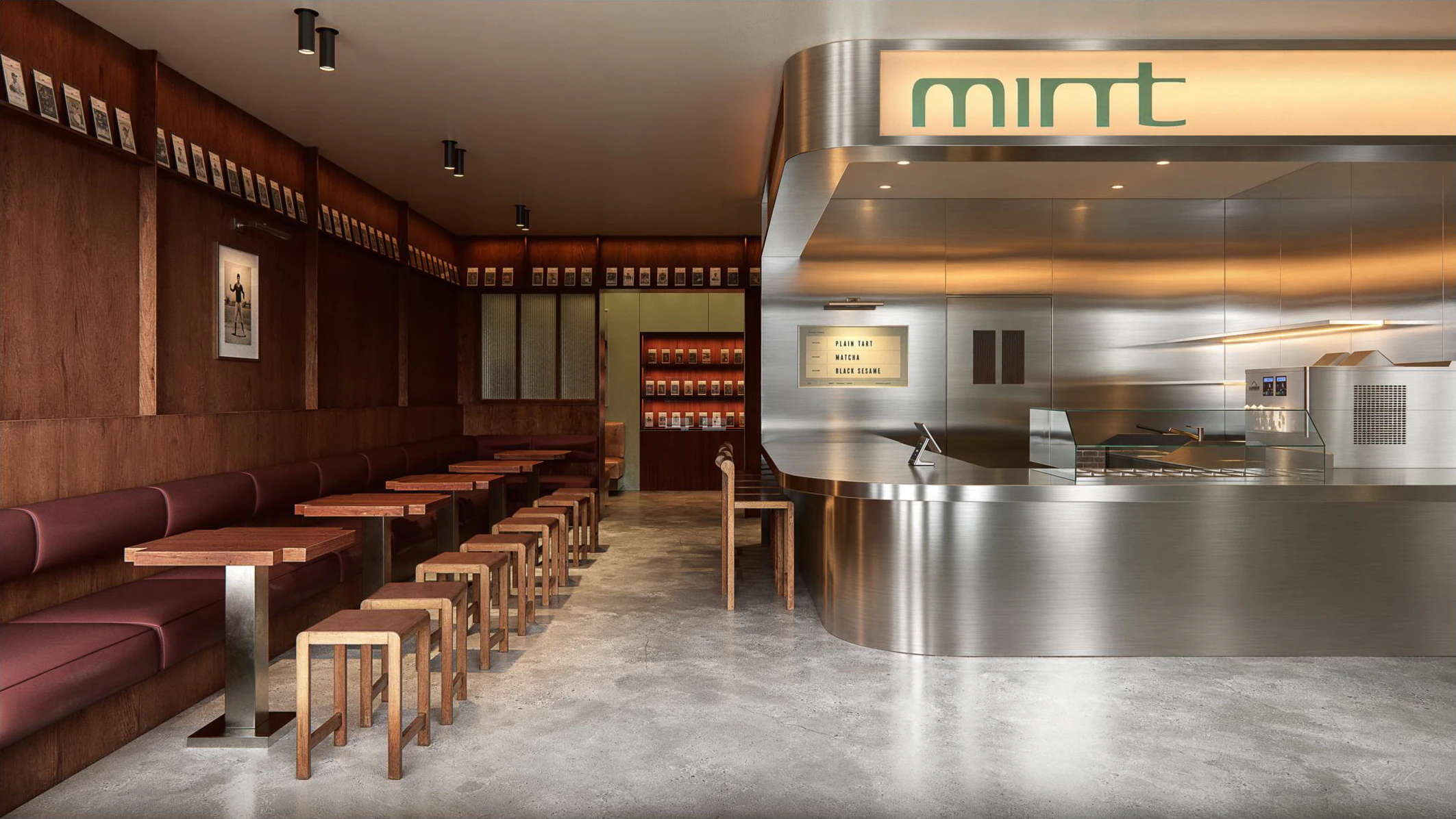 MINT yogurt cafe design render